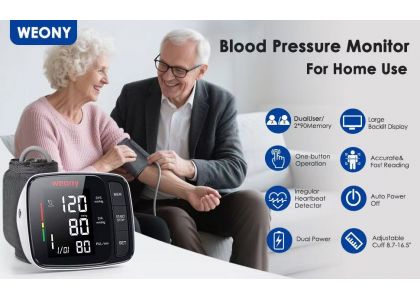 Blood Pressure Monitor for Home Use: Accurate and Easy Upper Arm Monitoring for the Whole Family